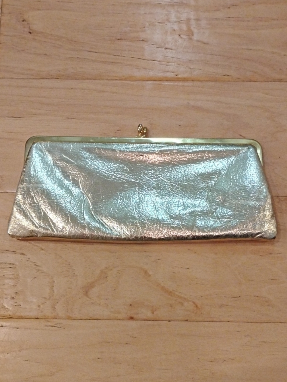 Vintage Metallic Gold Lame Clutch